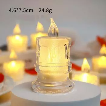 1 шт. светодиодная беспламенная свеча LED Gap Column Candle, включая батарею, идеально подходит для рождественских семейных посиделок, ужинов при свечах S