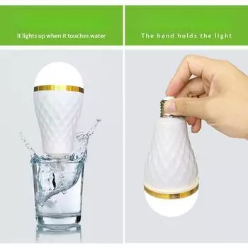 1 шт. светодиодная лампа, умный чип для зарядки, аварийное отключение питания, аккумулятор 18650, съемная аварийная лампа без мерцания 6500K Cold White