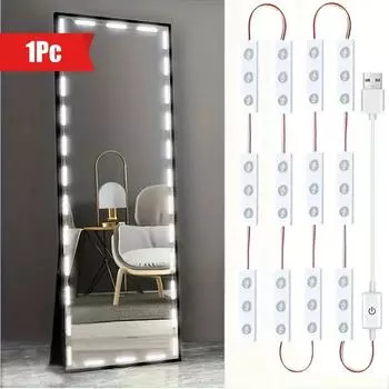1 шт. светодиодная лента с сенсорным датчиком 6/42 светодиодный модульный светильник USB шкафчик зеркало светодиодный светильник для макияжа зеркало для домашнего декора