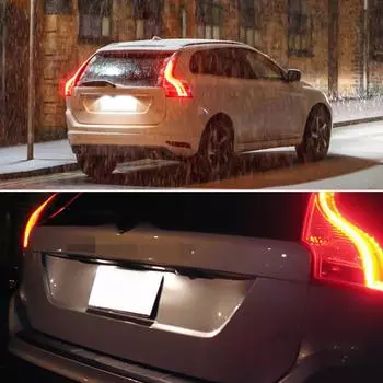 1 шт. светодиодная подсветка номерного знака автомобиля 12 В, белый свет для Volvo S40 S60 S80 XC70 XC60 S60 C70 V50 XC70 V70, белая автомобильная лампа 12 В