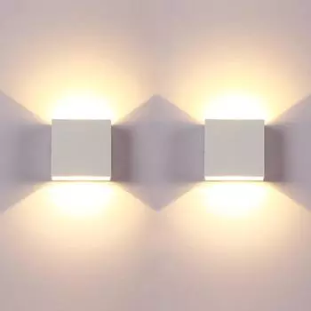 1 шт. светодиодные настенные бра 6 Вт современные внутренние настенные лампы вверх вниз настенные светильники для гостиной прихожей спальни декор белый