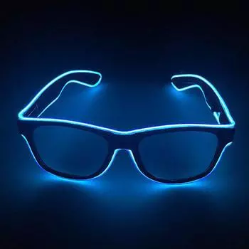 1 шт. светодиодные очки неоновый свет вечерние очки со вспышкой EL электрический провод светящиеся солнцезащитные очки WBL синий