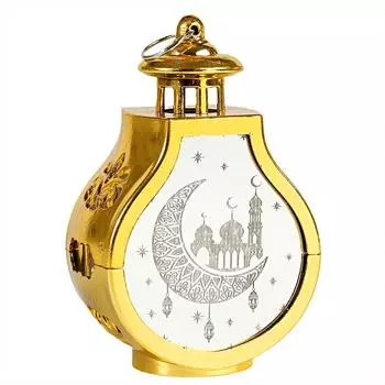 1 шт. светодиодный фонарь 2025 Рамадан винтажная свеча праздничные принадлежности подвесной фонарь исламский мусульманский подарок на праздник Ид аль-Фитр Мубарак украшения