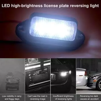 1 шт. светодиодный фонарь номерного знака, водонепроницаемый задний фонарь номерного знака для прицепов, автофургонов, грузовиков, лодок, автомобильных фар белый