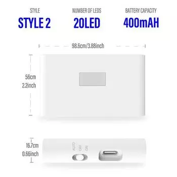 1 шт. Светодиодный индукционный ночник, беспроводная USB-зарядка, настенный светильник с датчиком движения, ночник для спальни, коридора, шкафа, ванной комнаты A