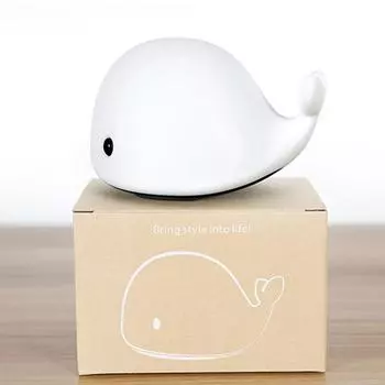 1 шт. светодиодный ночник для детской комнаты, ночник с рисунком Кита, детский настольный светильник для спальни, детская рождественская лампа в подарок белый