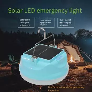 1 шт. светодиодный солнечный светильник аварийный светильник для ночного рынка зарядка водонепроницаемый многофункциональный уличный портативный кемпинговый светильник