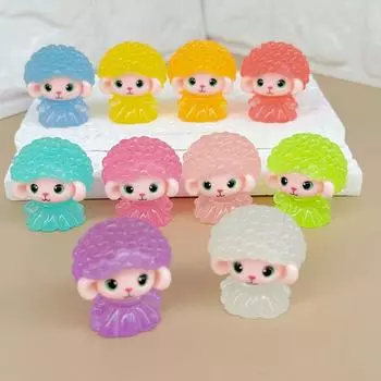 1 шт. светящаяся мультяшная овечка-девочка креативный брелок подвеска сумка украшения уличная светящаяся миниатюрная статуэтка мини-садовые аксессуары