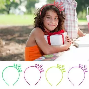 1 шт. светящаяся повязка на голову, светящаяся в темноте флуоресцентная повязка для волос с короной розы красного