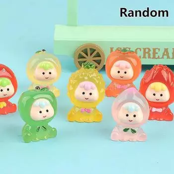 1 шт. светящиеся мини-фигурки кукол-фруктов, светящиеся в темноте, маленькие фрукты для мха, микропейзаж, миниатюры для садового декора