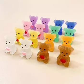 1 шт. светящиеся мини-фигурки в виде персикового сердечка, симпатичные фигурки медведя из смолы, светящиеся в темноте, декоративные микро-пейзажи, сделай сам 7