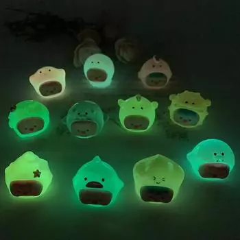 1 шт. светящиеся мультяшные куклы океана микро ландшафтная фигурка украшение уличная светящаяся миниатюрная статуэтка в горшке мини садовый аксессуар 1 pcs