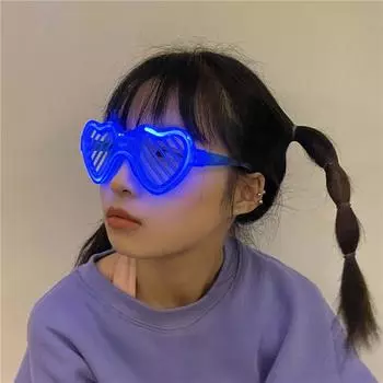 1 шт., светящиеся в темноте очки для вечеринок, светодиодные очки с подсветкой, неоновые сувениры для вечеринок, солнцезащитные очки для детей и взрослых, декор для вечеринок розовый