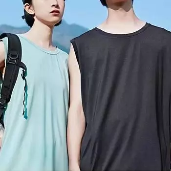 1 шт. свободный простой однотонный молодежный жилет с впитыванием пота, круглый вырез, полиэстер 4XL