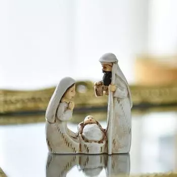 1 шт. Святое Семейство Украшение для Домашнего Декора Мини Рождественская Сцена Фигурка Праздничное Офисное Украшение 1pc