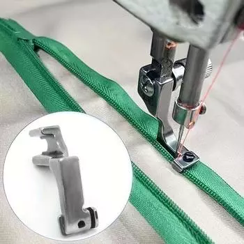1 шт. T69 регулируемая потайная прижимная лапка для молнии с пазом, полностью стальная насадка для швейной машины для вязания и рукоделия - серебристо-серый цвет silvery