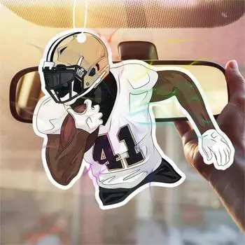 1 шт. таблетка для ароматерапии в виде футбольного дизайна для автомобиля, таблетка для ароматизации автомобиля, подвеска для украшения зеркала заднего вида автомобиля, ароматерапия для гардероба чёрный