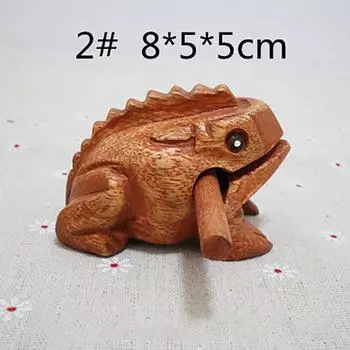 1 шт. Таиланд Лягушка Деревянная резьба Орнаменты Ручная резьба Жаба Креативные вокальные игрушки Жаба из массива дерева Ремесло Сценические сувениры 8*5*5cm