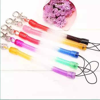 1 шт., тактическая выдвижная пружинная эластичная веревка, защитное снаряжение, инструмент для пешего туризма, кемпинга, анти-потерянного телефона, брелок для рыбалки, ремешки для улицы 21cm