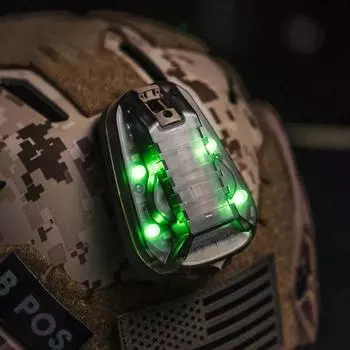 1 шт. тактический фонарь для шлема спортивный шлем светло-голубой зеленый красный ИК-стробоскоп водонепроницаемый наружный фонарь для выживания сигнальная лампа безопасности