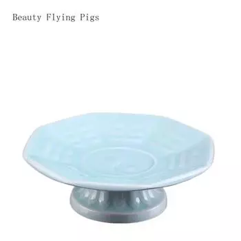 1 шт., тарелка для подношения цветов из селадоновой древесины, тайцзи-багуа, китайская простая творческая тарелка для подношения фруктов, украшение для зала Будды в стиле фэн-шуй