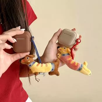 1 шт. такса милая плюшевая меховая подвеска кукла мультяшная собака брелок кулон сумка украшение