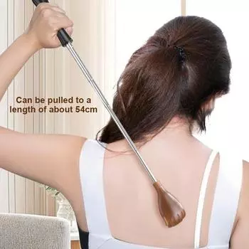 1 шт. телескопическая чесалка для спины из смолы с масштабируемыми головками для чесания, чесалка для спины для мужчин/женщин чёрный