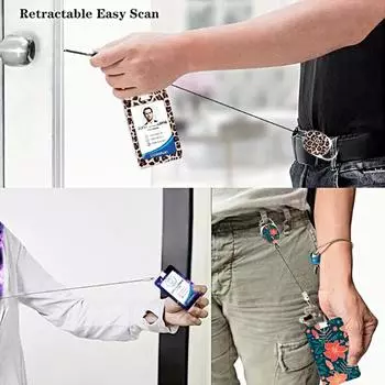 1 шт., телескопическая пряжка для документов, держатель для нагрудной бирки для документов, брелок для удостоверения личности медсестры