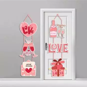 1 шт. тема любви модные вечерние принадлежности ко Дню святого Валентина настенный декор дверь подвесные украшения
