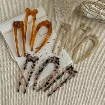 1 шт. темпераментная черепаховая шпилька для волос милая геометрическая палочка для волос простая заколка для волос в виде кошки заколка для волос