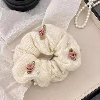 1 шт. темпераментная осенне-зимняя розовая пряжа резинка для волос с большим кишечником новая повязка Майяра веревка для волос высокого класса аксессуар для волос