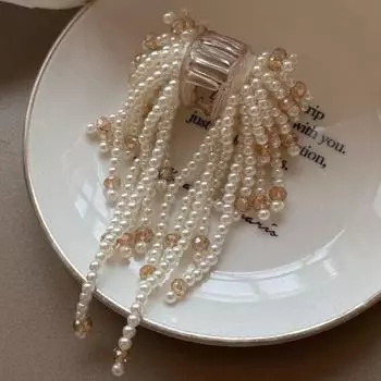 1 шт. Темпераментный, С бусинами, С бахромой, Заколки для волос, Затылок, Новый, Прическа полупучок, Аксессуары для волос, Высокий хвост