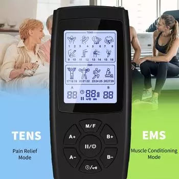 1 шт. TENS EMS Unit 28 Режим 40 Интенсивный миостимулятор для обезболивающей терапии, двухканальная перезаряжаемая машина TENS