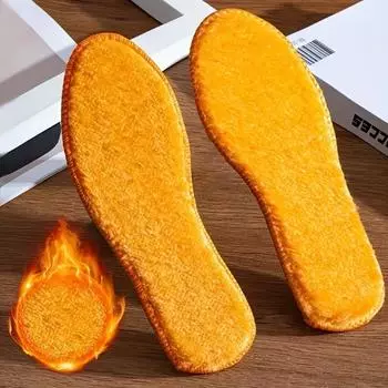 1 шт. Теплая стелька, подходит для утолщения обуви из шерсти, теплая и мягкая стелька, дышащая и приятная для кожи стелька, подходит для зимнего ухода за ногами 45