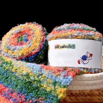 1 шт. теплый цвет модный градиент масляная живопись шерстяная нить ручная пряжа клубок ретро стиль