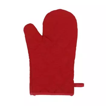 1 шт. термостойкие прихватки для духовки, кухонные перчатки, безопасные для микроволновой печи, длинные, защищающие от ожогов, тканевые варежки для готовки, выпечки, однотонные, защитное снаряжение One Size красный