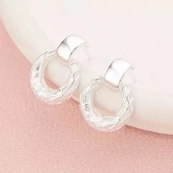 1 шт. Текстурные круглые серьги женские весна-лето 2024 новые холодные французские серьги