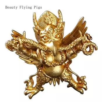 1 шт. тибетский непальский чистый медный золотой кулон с крылатой птицей тантрический артефакт персонализированный портативный кулон мужское ожерелье