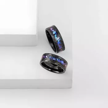 1 шт. титановое стальное кольцо-нашивка персонализированное кольцо-кольцо ювелирное кольцо 6 чёрный