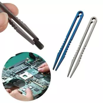 1 шт. титановый пинцет-зажим, точный захват, захват для рыбьей кости, заноза для удаления волос, средство для удаления ресниц, щипцы для бровей, инструмент для макияжа синий