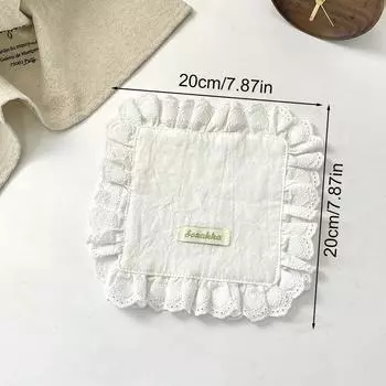 1 шт. Ткань Искусство Сельский Стиль Кружевная Отделка Оригинальность Подставка Для Приборов Фото Реквизит Домашний Декор Свежая Сладкая Подставка Под Стакан Любовь Узор