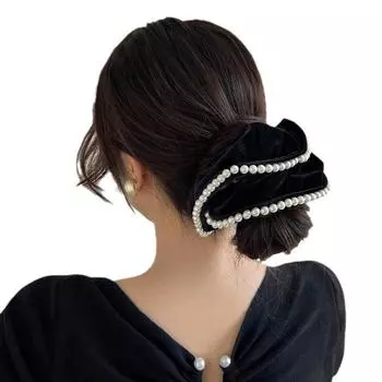 1 шт. тканевая резинка для волос в корейском стиле, модные жемчужные аксессуары, повязка для волос, держатель для хвоста