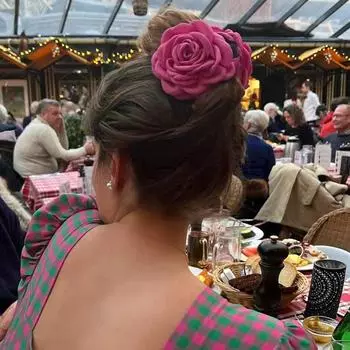 1 шт. тканевые заколки для волос с розами для женщин и девочек, заколка для волос, пластиковые зажимы для волос, головные уборы, аксессуары для волос 9cm розовый