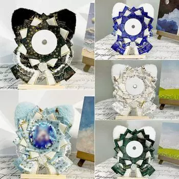 1 шт. тканевый держатель для значка в стиле Ins, ручная работа, держатель для заколки в стиле аниме, милый держатель для кошачьих ушей, многоцветный