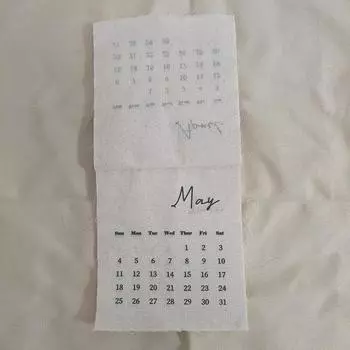 1 шт. тканевый календарь 2025 года в стиле ретро, стильный тканевый настенный подвес 2025 года для популярного позирующего реквизита с заусенцами в корейском стиле
