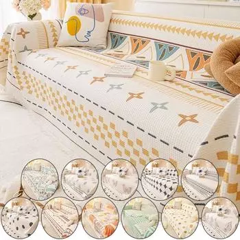 1 шт. тканый хлопковый чехол для дивана, одеяло, полотенце для дивана, многоцелевой чехол для мебели, прочная ткань, устойчивая к царапинам, декор для дома и гостиной 180x130cm