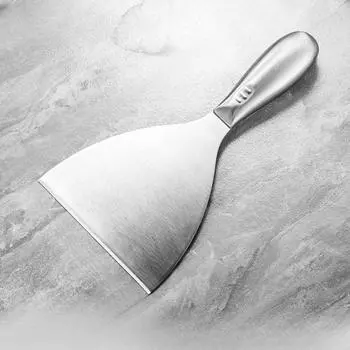 1 шт. Толстое шпательное лезвие из нержавеющей стали с деревянной ручкой для очистки, Многофункциональный инструмент для удаления шпаклевки, Цельное шпательное лезвие, не повреждающее поверхность