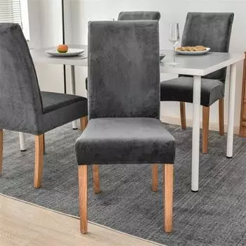 1 шт., толстый чехол на стул, моющийся, эластичный, зимний, теплый, бархатный, защитный чехол для стула, чехол для кухни, ресторана, Housse De Chaise 1 Pc