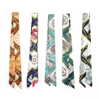 1 шт. Тонкие сопутствующие подарочные шелковые шарфы, скошенные резинки для волос, чтобы завязать сумку, подарочная коробка, упаковка, имитация шелковых длинных лент 90*4cm