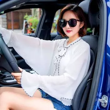 1 шт. Тонкий свободный защитный рукав с длинным рукавом, дышащий женский кардиган, модная защита от солнца, корейский стиль, солнцезащитный платок фиолетовый